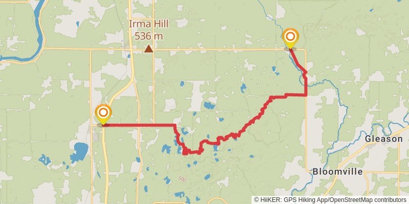 Ice Age National Scenic Trail stage 26 Map