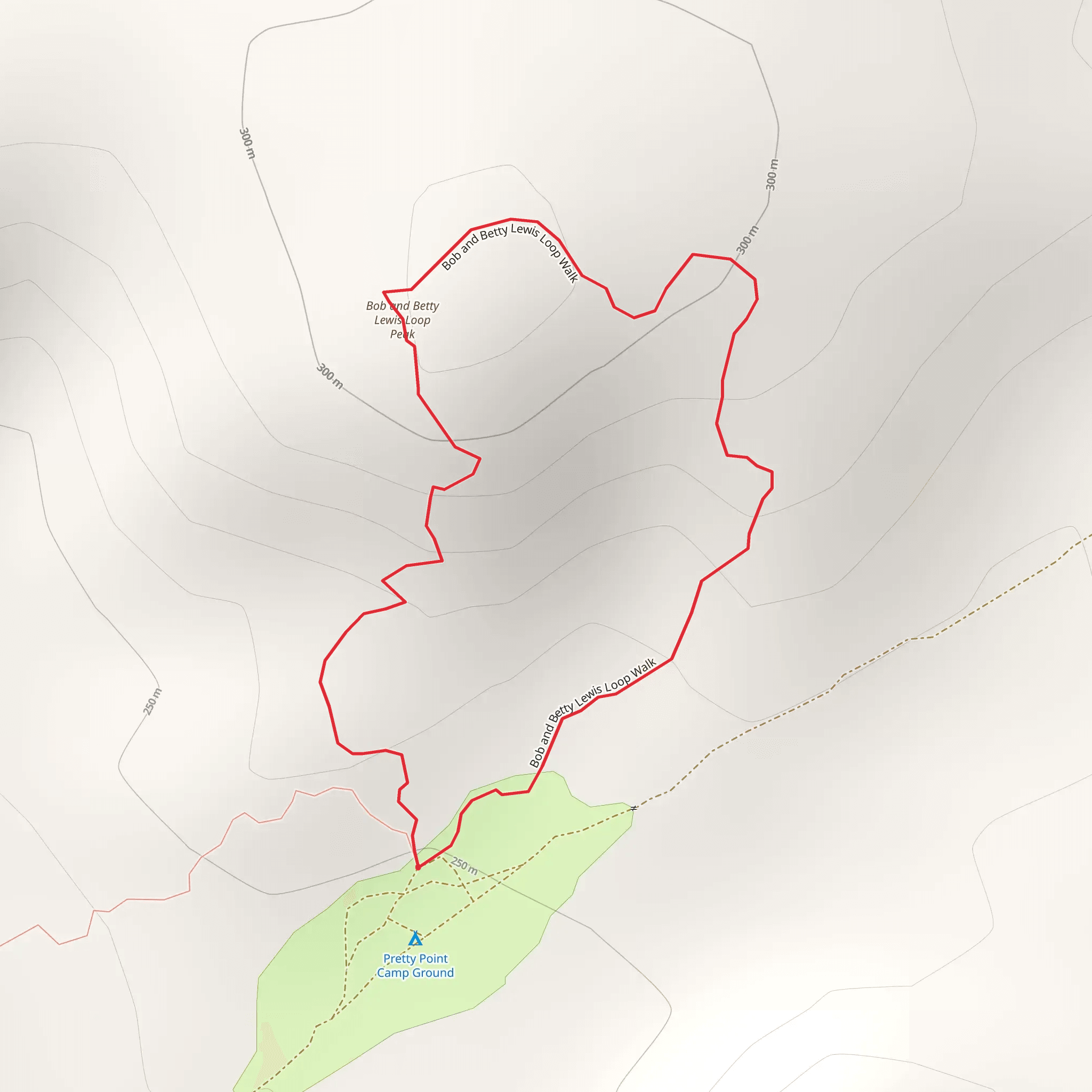 Betty and Bob Lewis Trail mobile static map