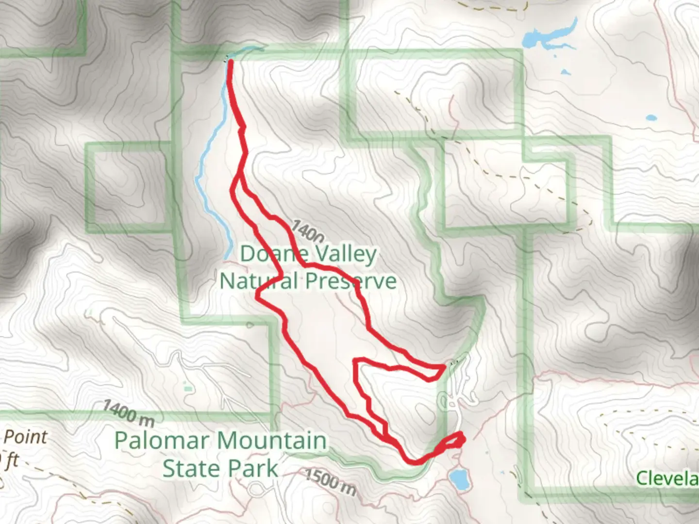 An image depicting the trail Doane Valley Nature Trail, Weir Trail and French Valley Trail Loop and its surrounding area.