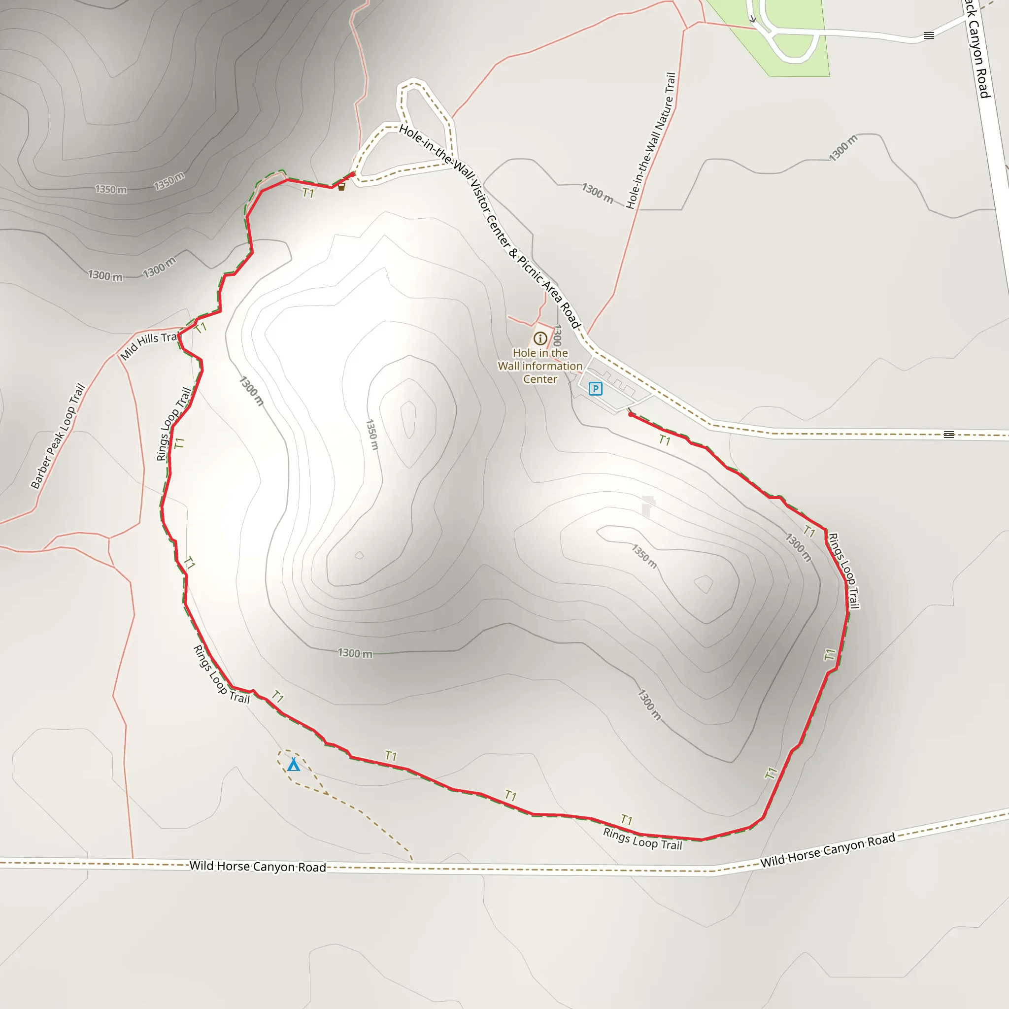 Rings Loop Trail mobile static map