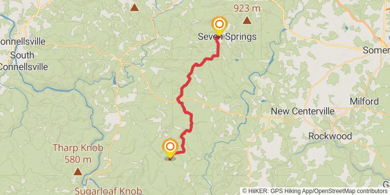 Laurel Highlands Trail stage 2 Map