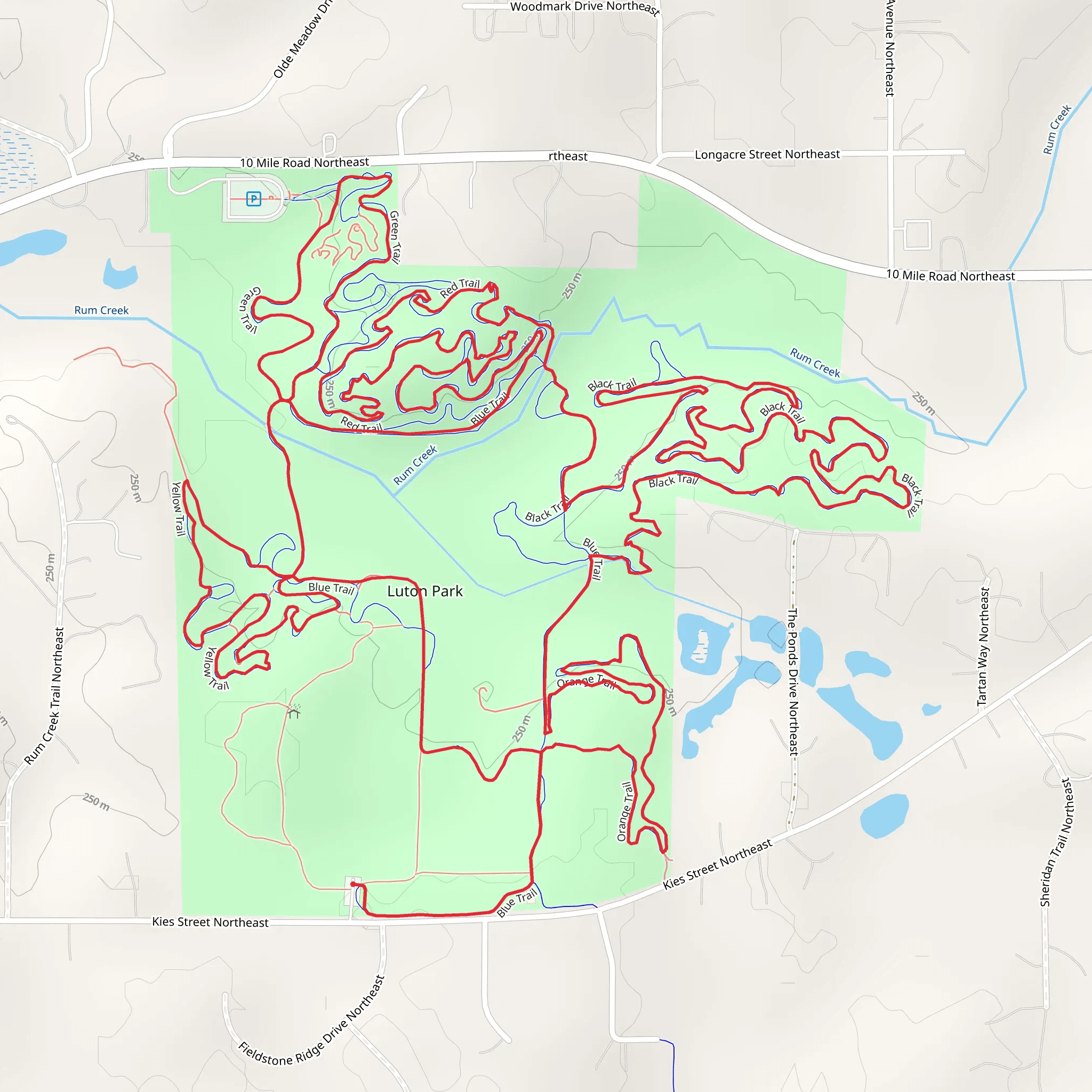 Luton Park Loop mobile static map