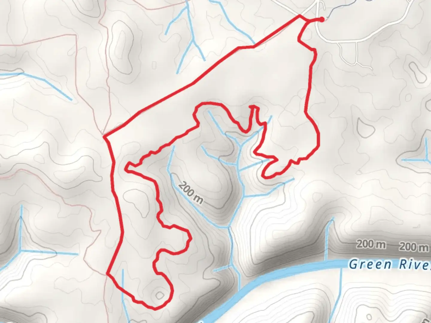 An image depicting the trail Buffalo Creek and Sal Hollow Loop Trail and its surrounding area.