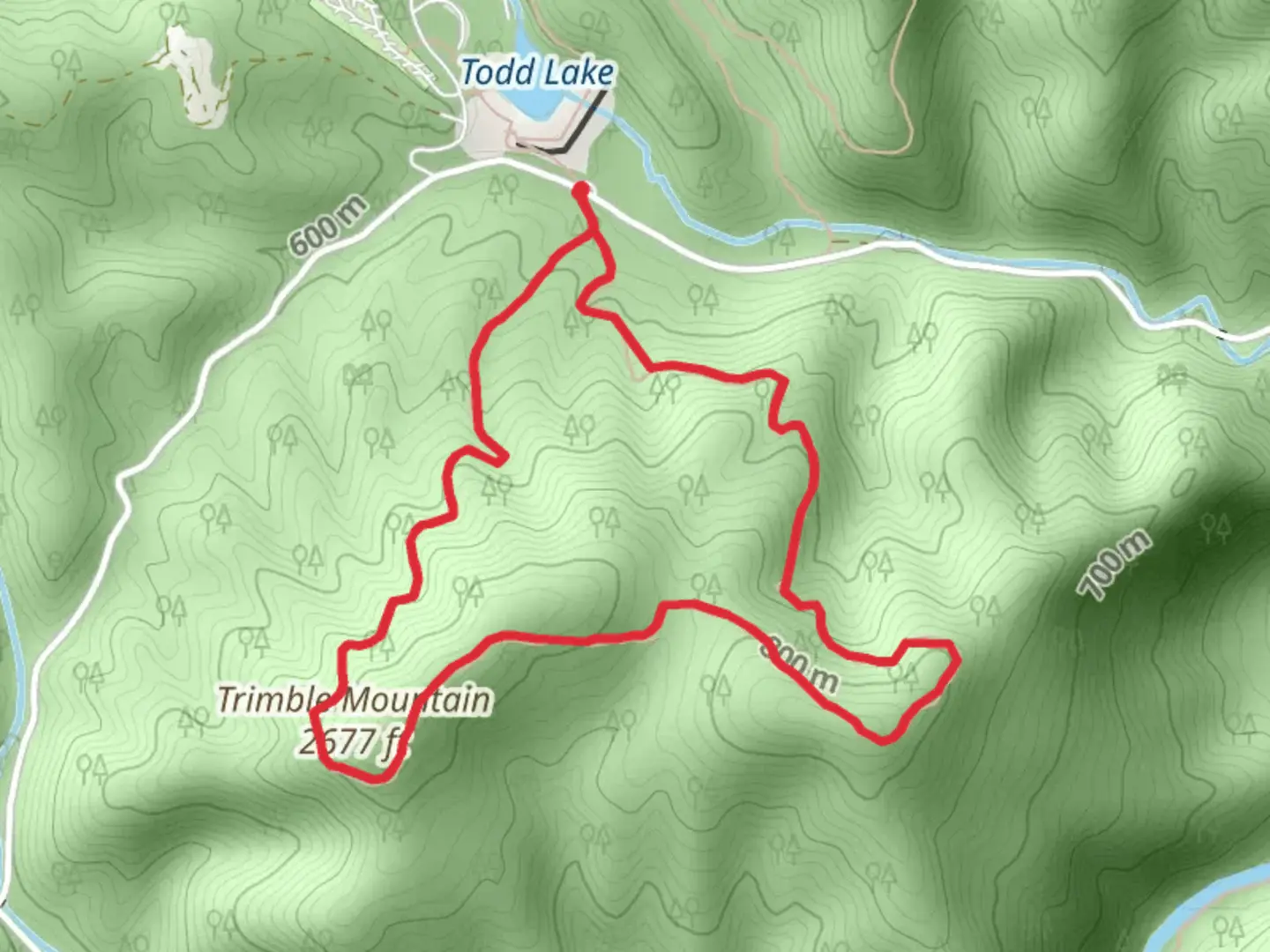 An image depicting the trail Trimble Mountain Loop Trail and its surrounding area.