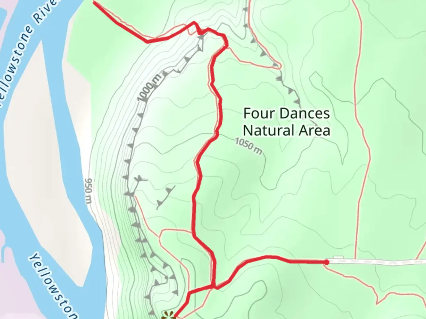 An image depicting the trail Sacrifice Cliff Walk and its surrounding area.