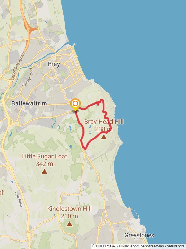 Bray Head Loop Walk mobile static map