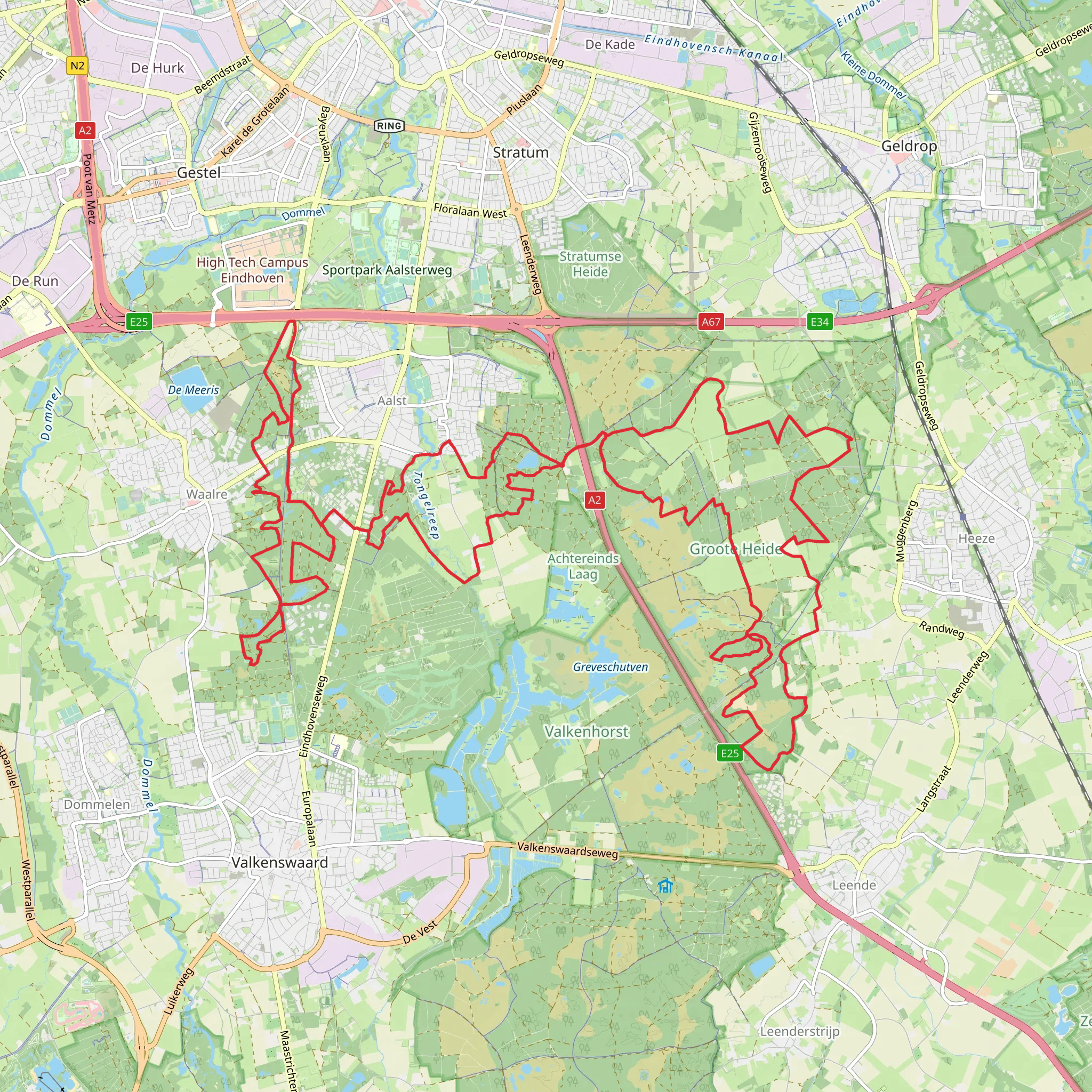 Waalre and Groote Heide Knot mobile static map