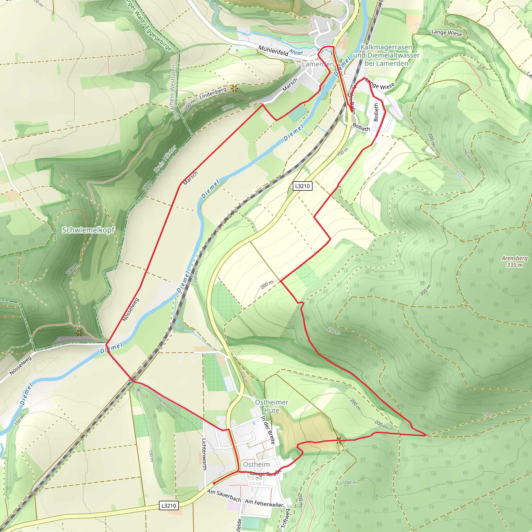 Ostheim Loop mobile static map
