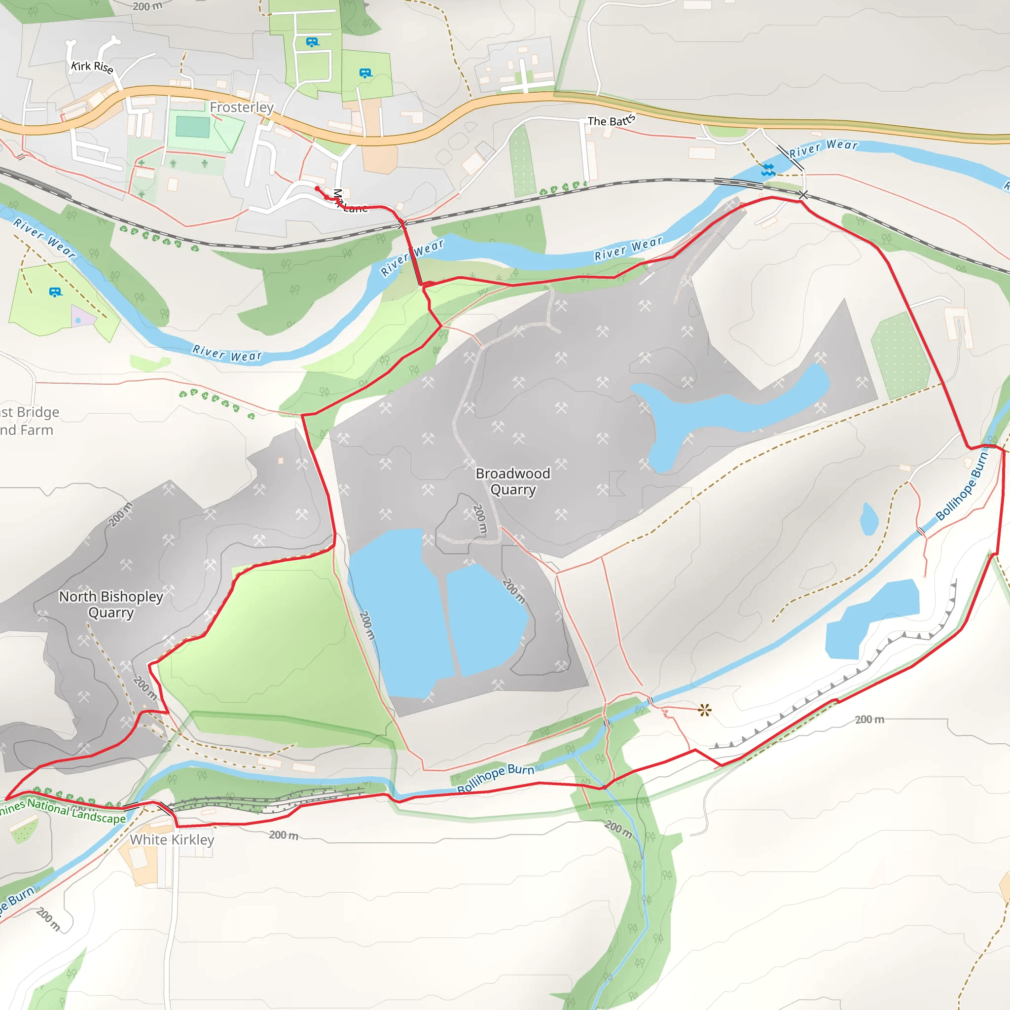 Frosterley Loop mobile static map