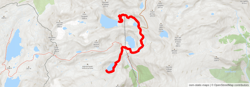 Robièi Lakes Loop stage 2 Map