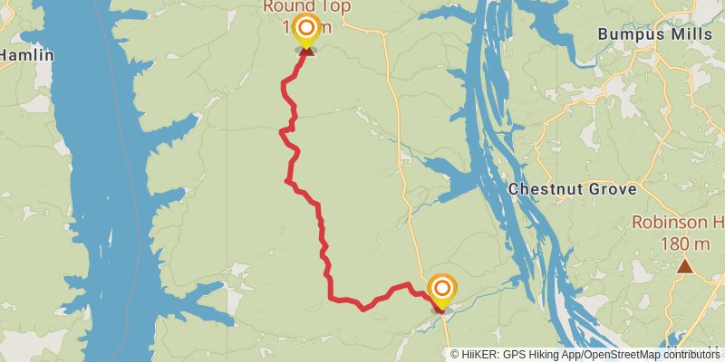 North South Trail - South Section stage 3 Map