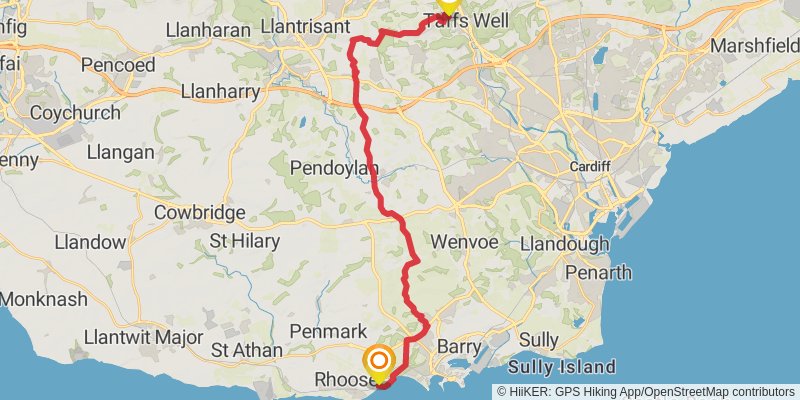 Celtic Way stage 17 Map