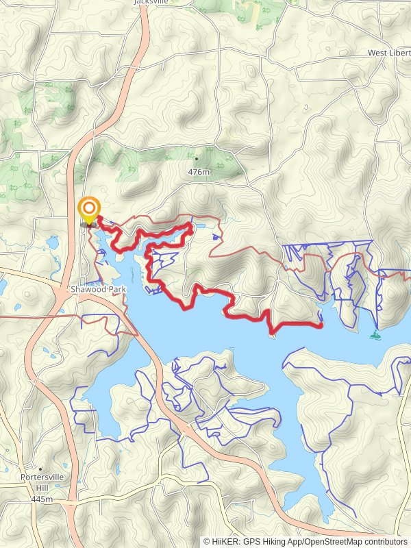 Lake Arthur North Shore Loop Trail mobile static map