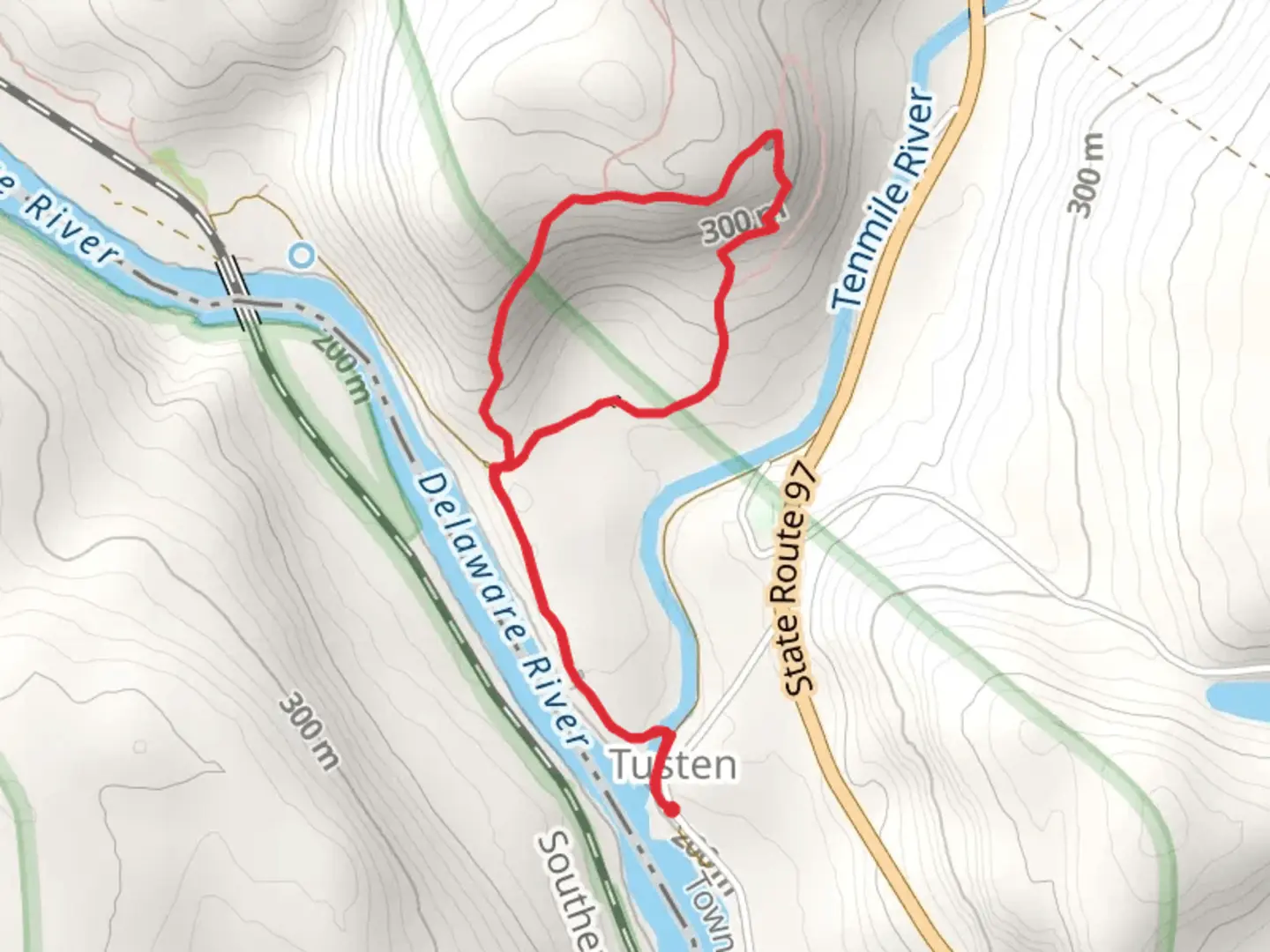 An image depicting the trail Tusten Mountain Trail Loop and its surrounding area.