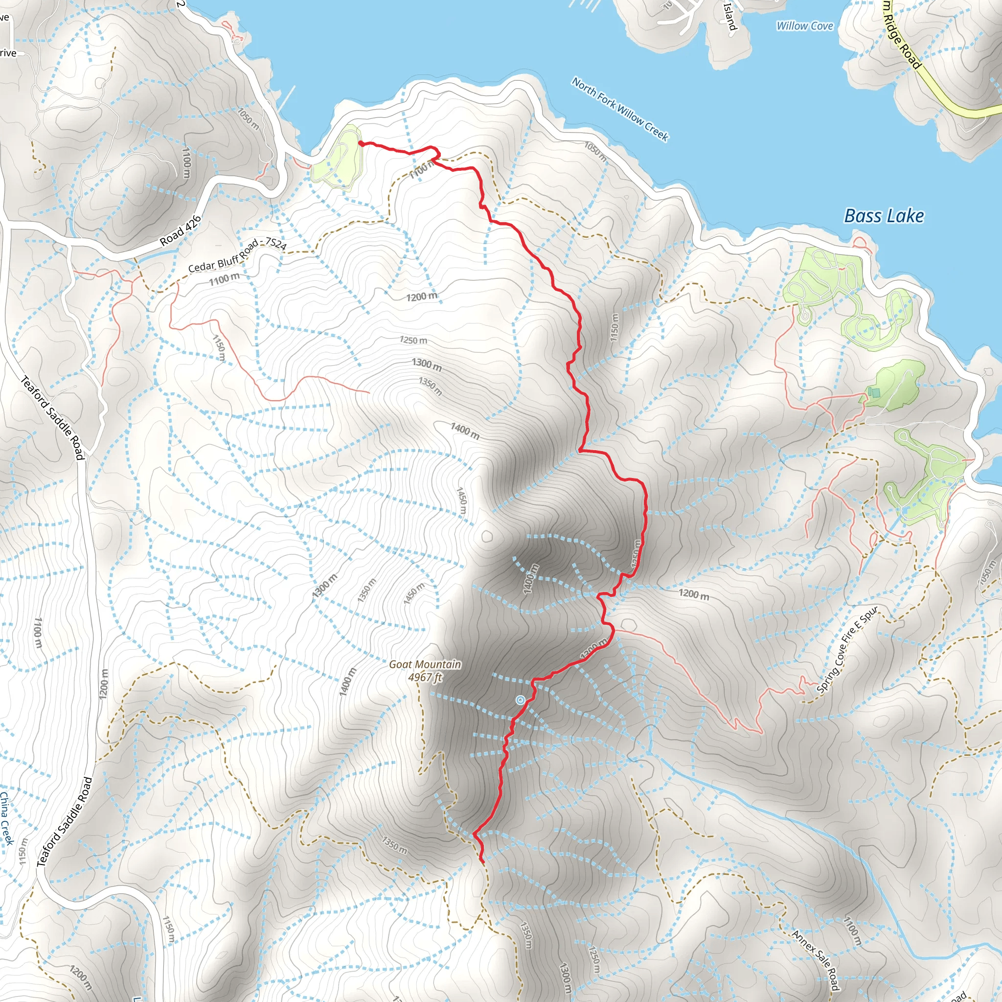 Goat Mountain Short Trail mobile static map