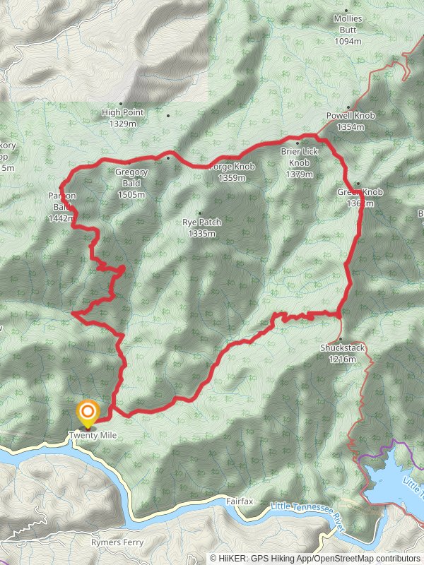 Wolf Ridge Trail, Appalachian Trail and Twentymile Trail