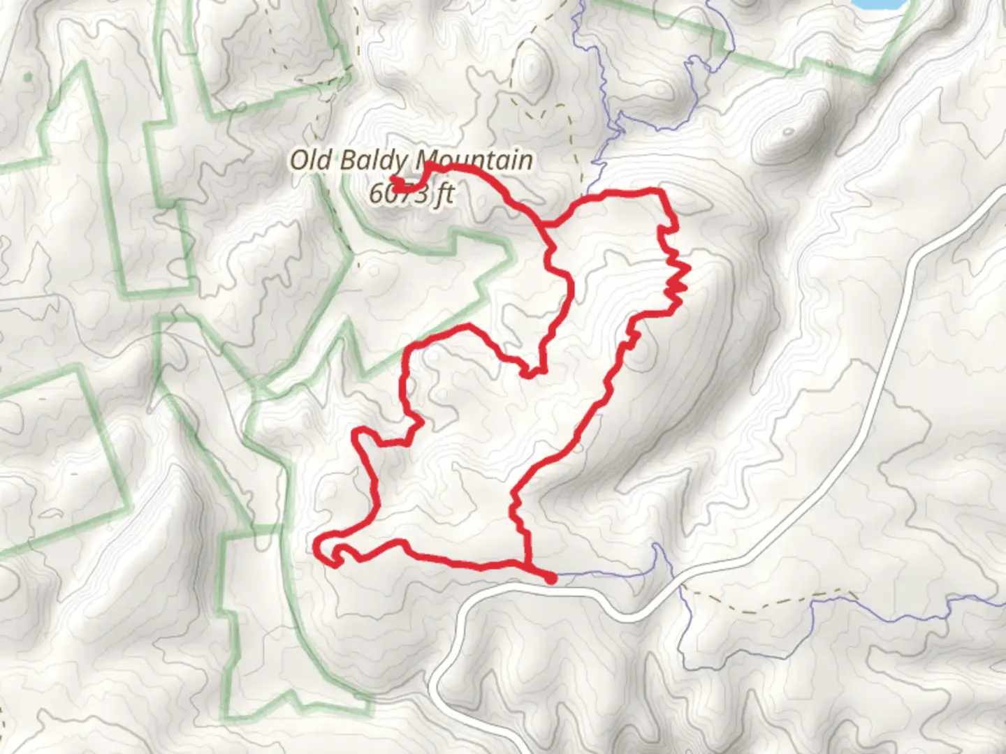 An image depicting the trail Old Baldy Loop Trail and its surrounding area.