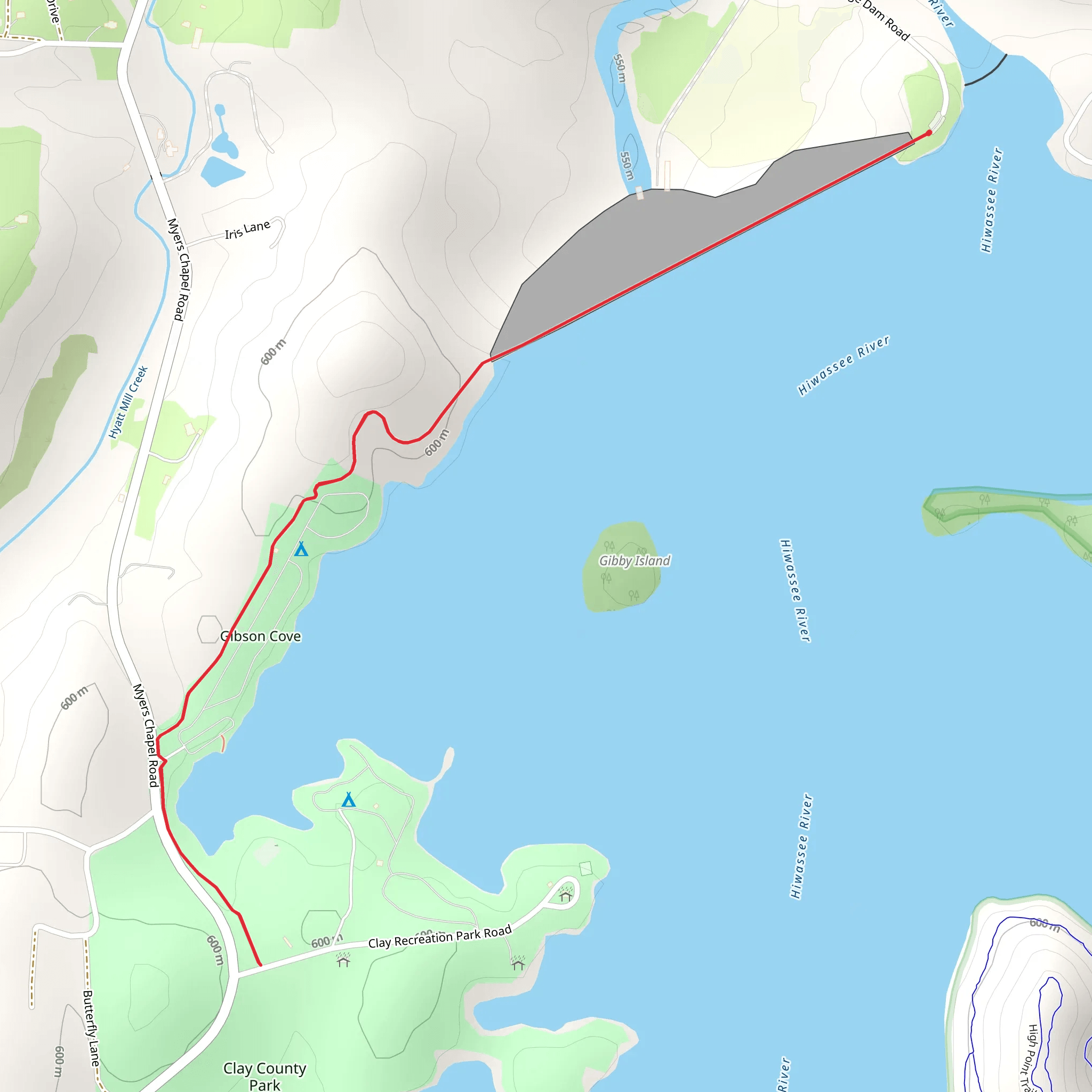 Chatuge Dam Shore Walk mobile static map