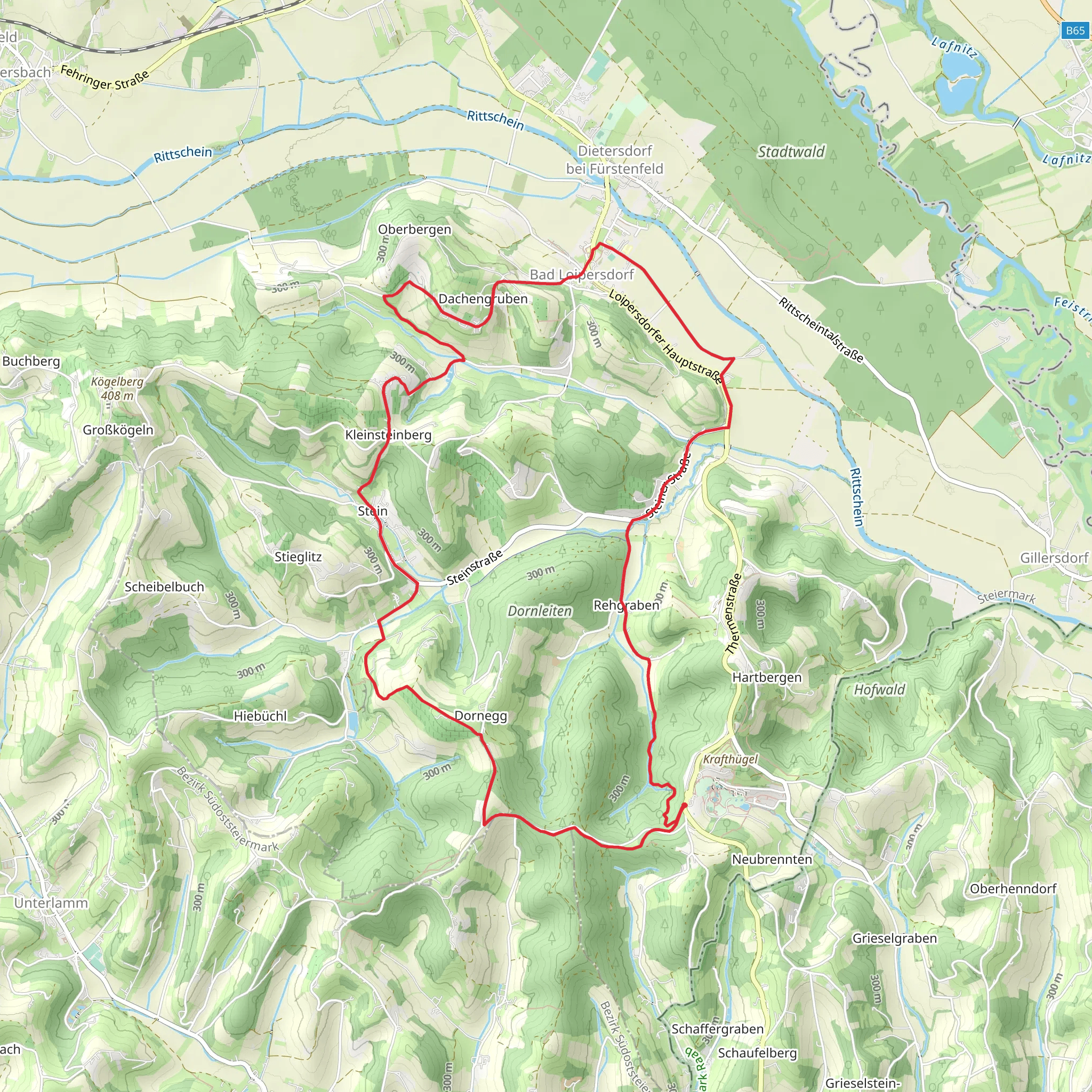 Kreuz and Querpfad - Kurze Variante mobile static map