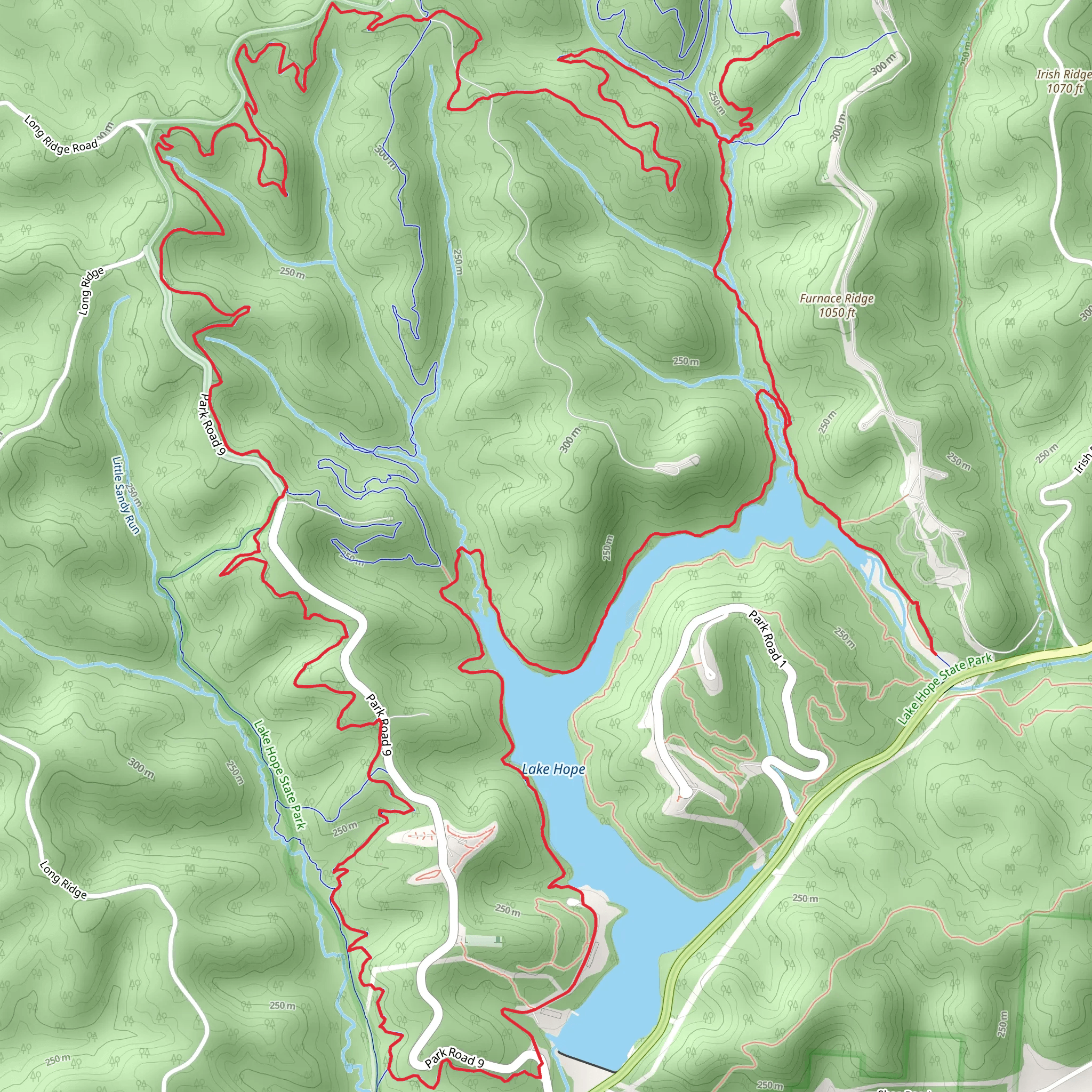 Copperhead, Lake Hope and Sidewinder Loop Trail mobile static map