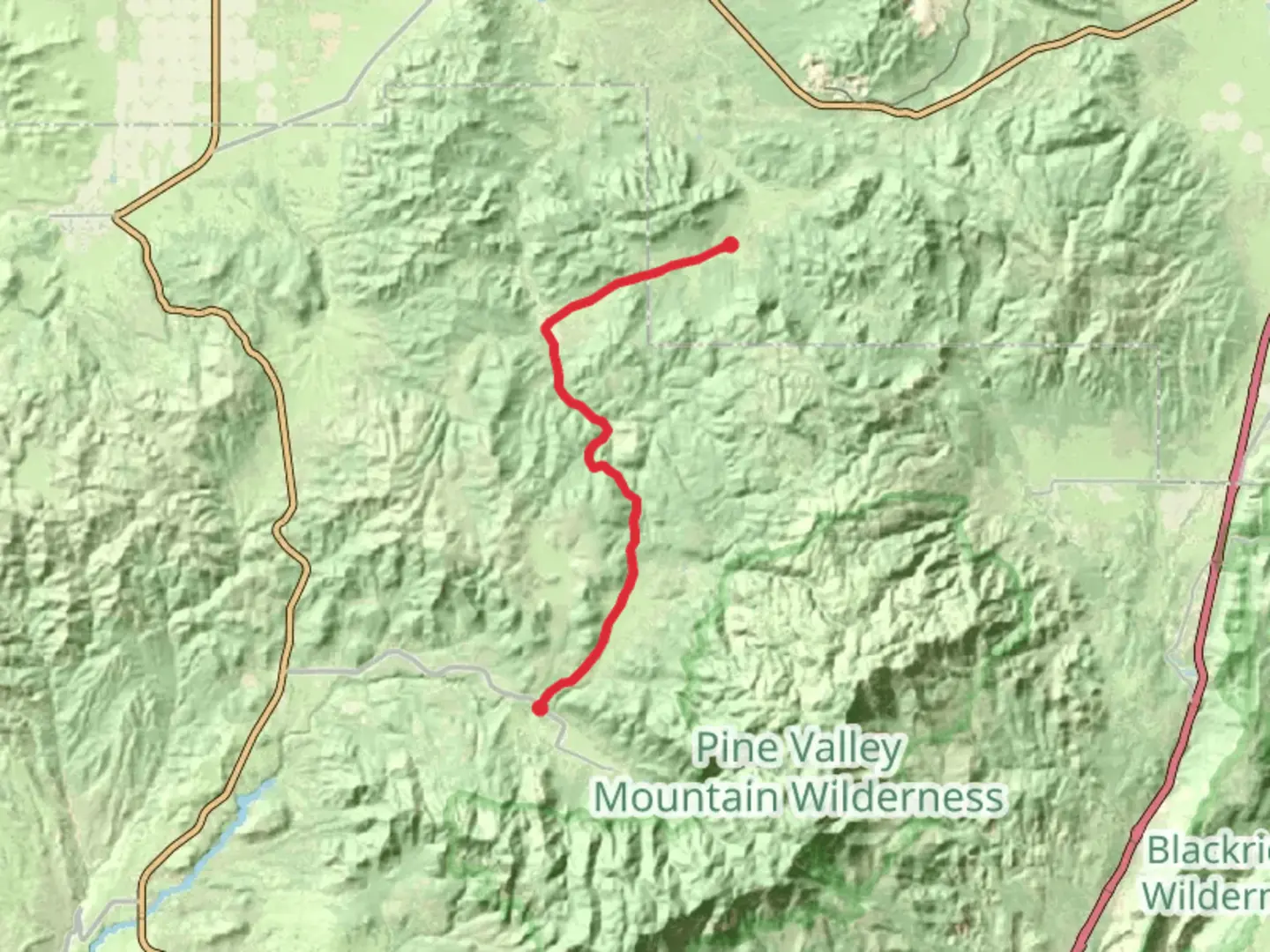 An image depicting the trail Pinto Creek Walk and its surrounding area.