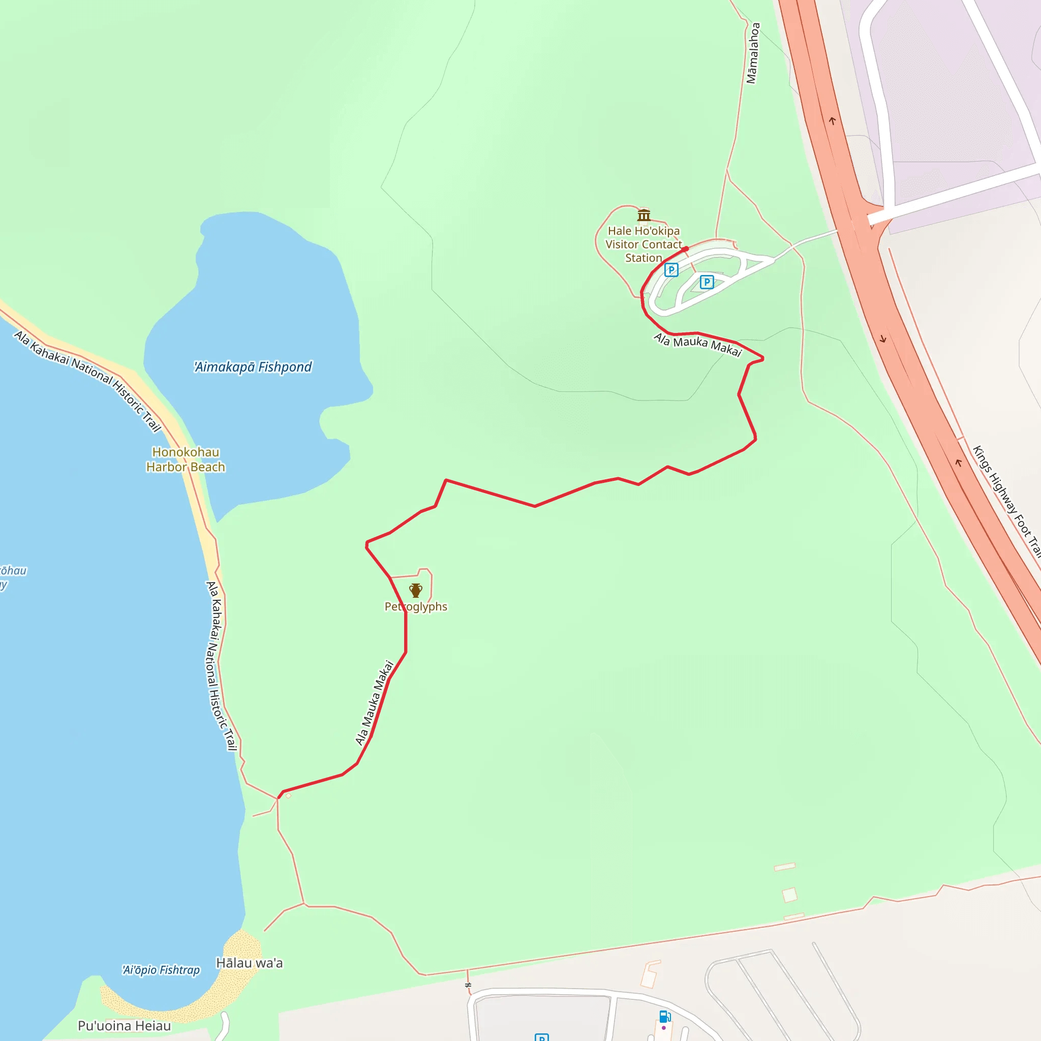 Ala Mauka Makai Out and Back mobile static map