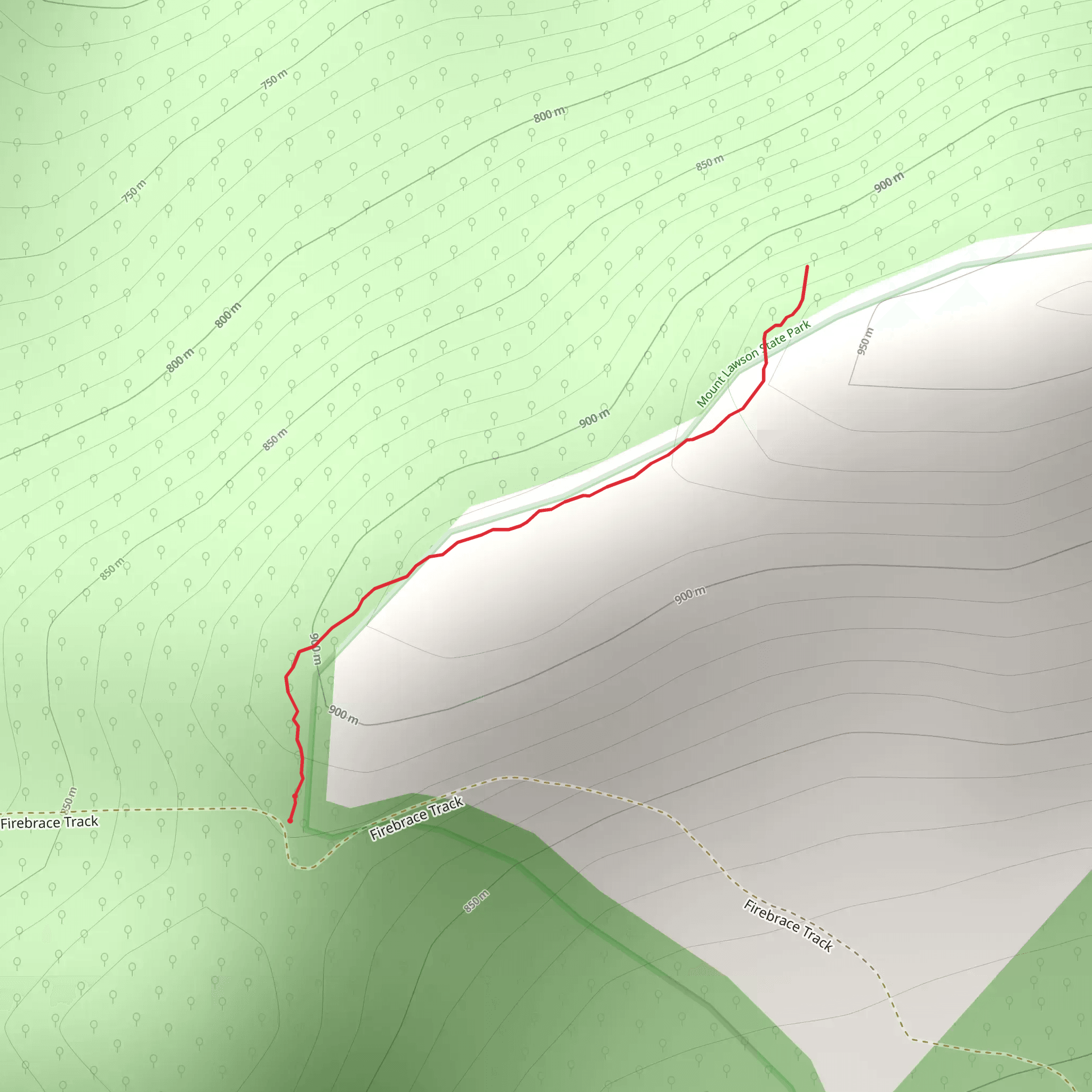 Conic Range Walking Track mobile static map