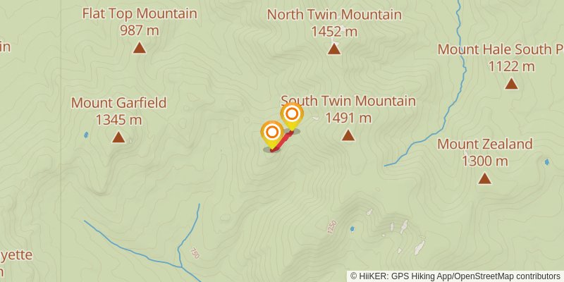 The Pemigewasset Loop spur 2 Map