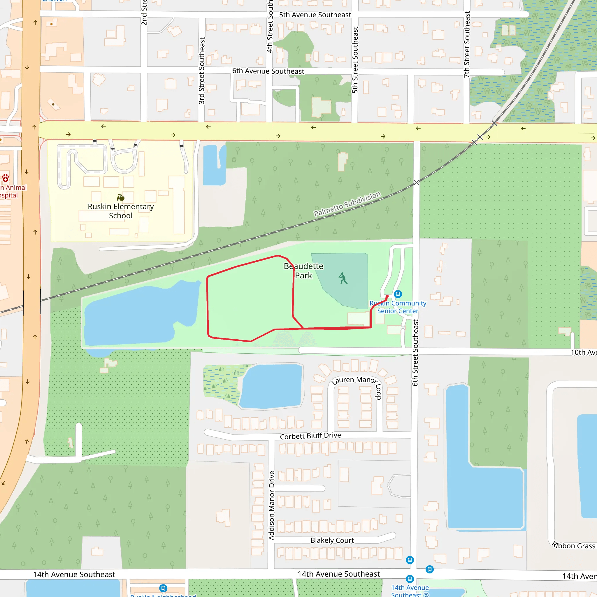 Beaudette Park Loop mobile static map