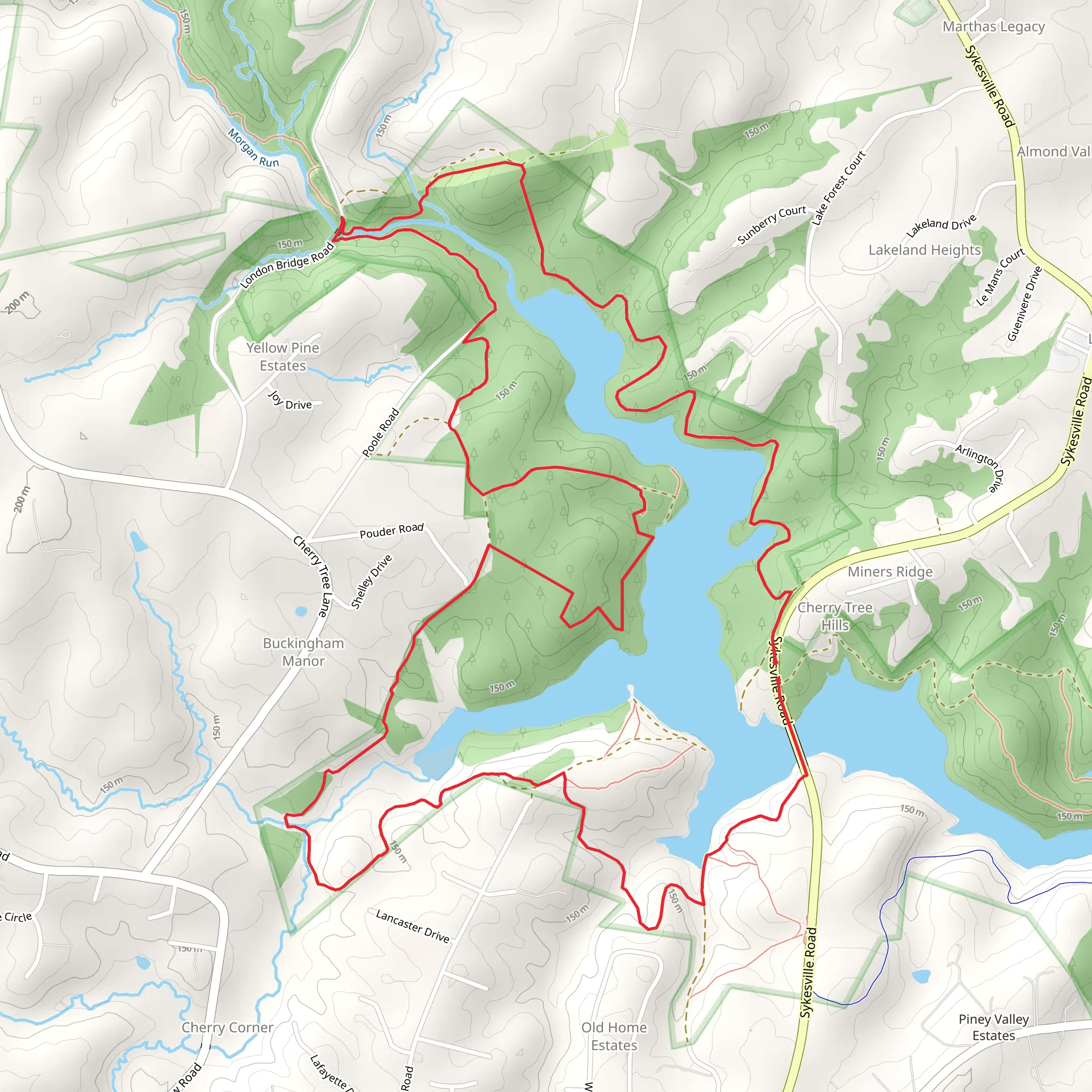 Morgan Run via Liberty Reservoir Survivor Expedition mobile static map