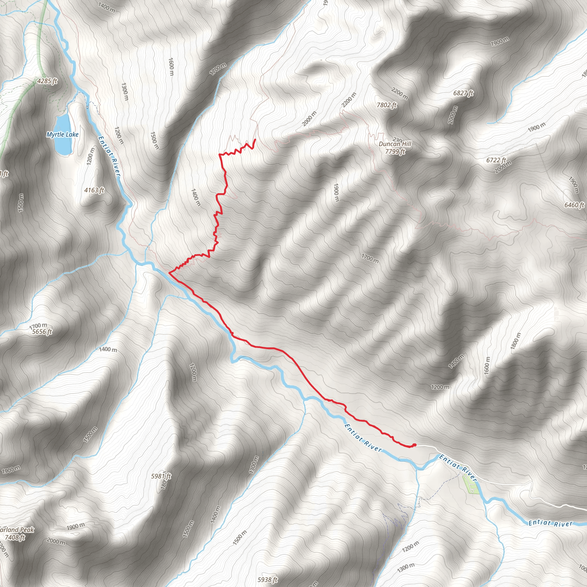Anthem Creek Trail via Ice Creek Trail mobile static map