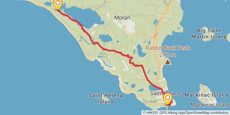 North Country Trail - Michigan Northeast stage 9 Map