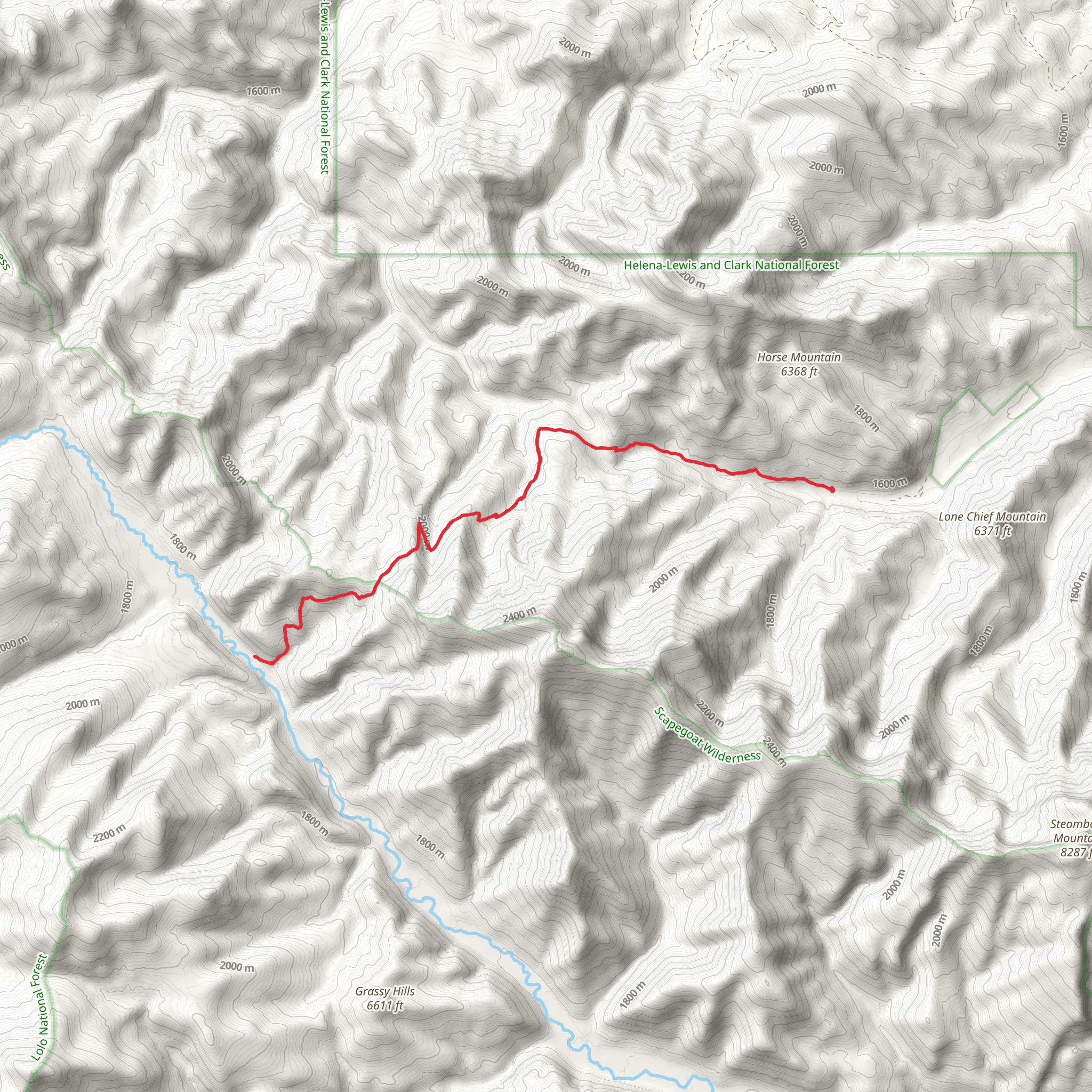 Elk Pass Trail mobile static map