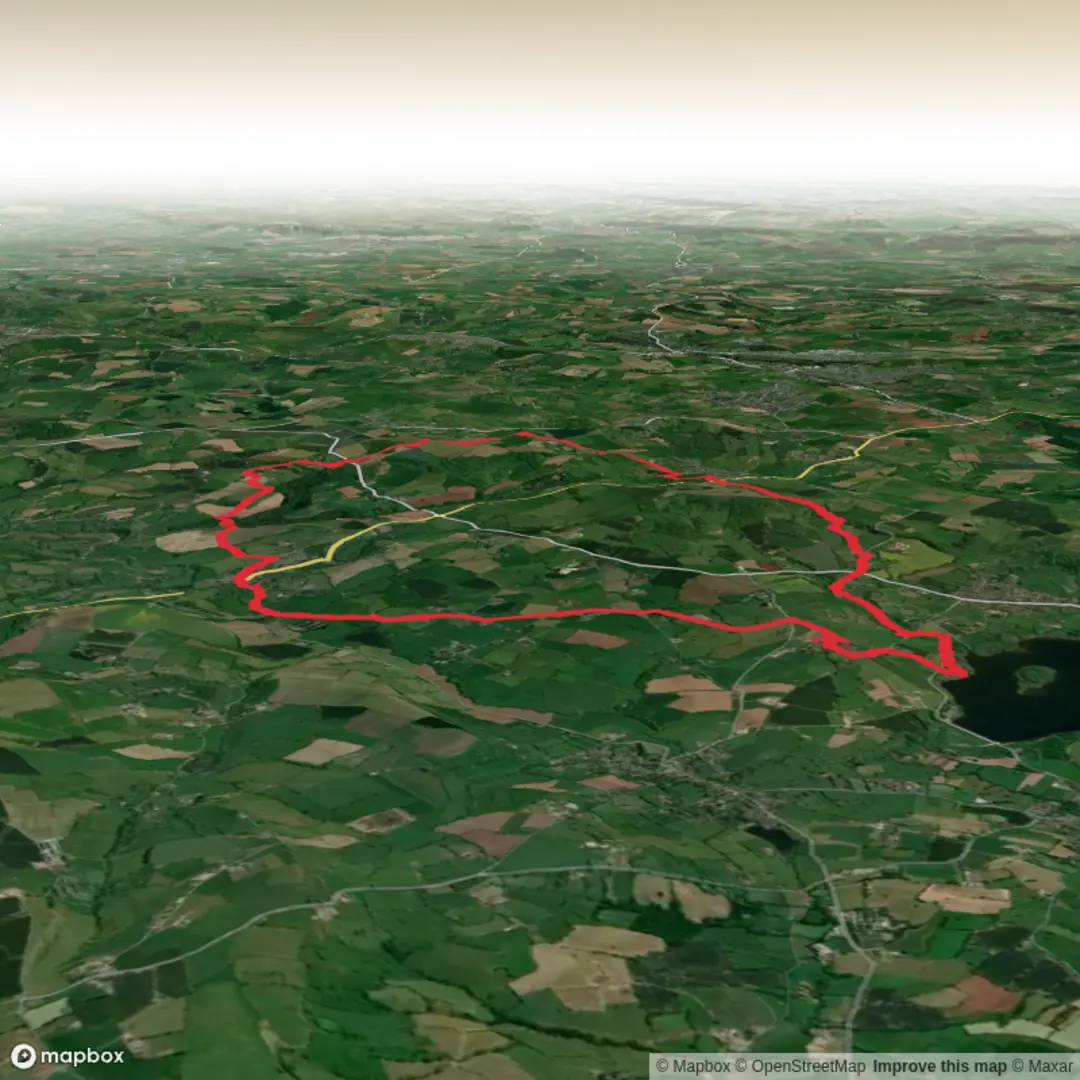 An image depicting the trail Somerset 3 Peaks Day 2 - Upper Limits UK and its surrounding area.