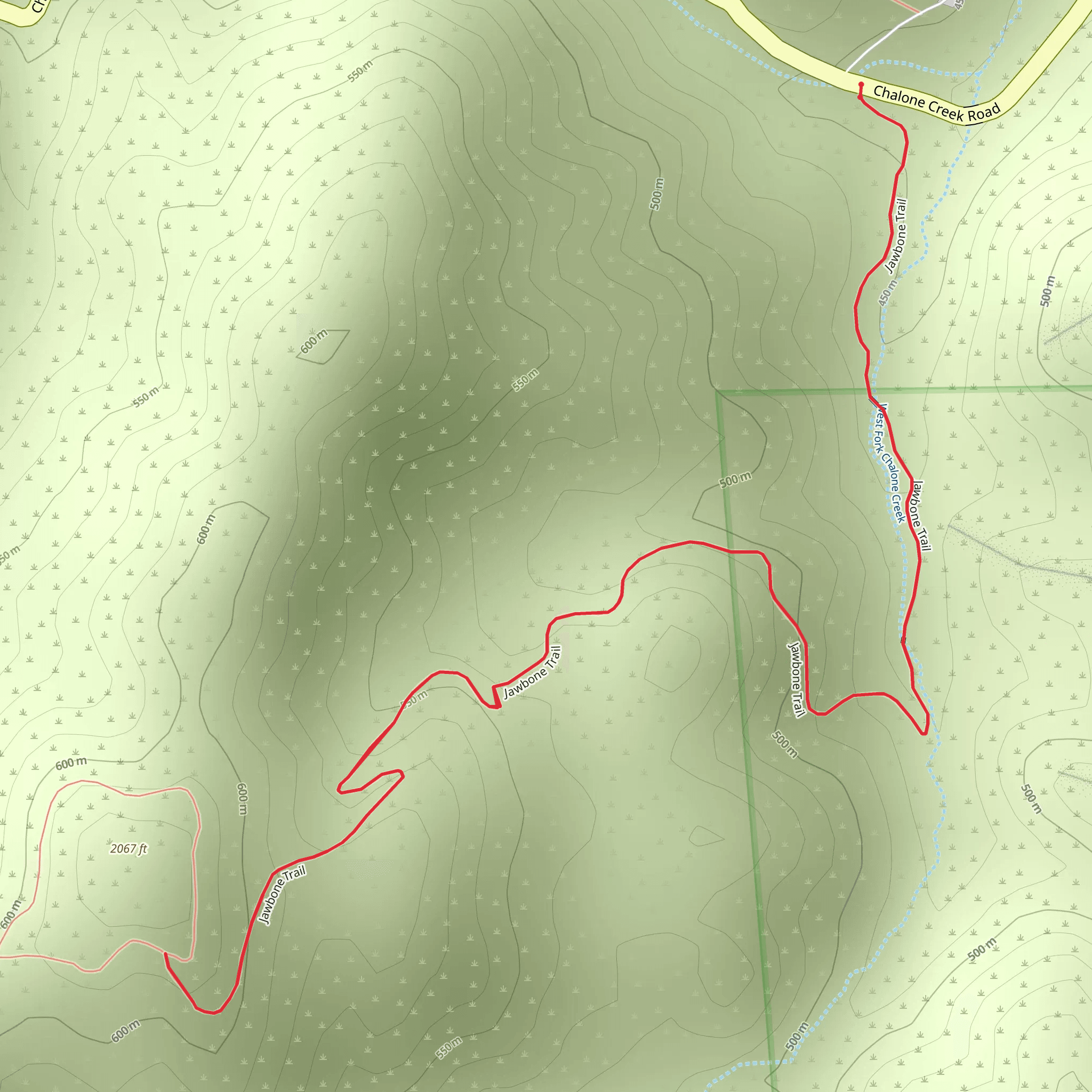 Jawbone Trail mobile static map