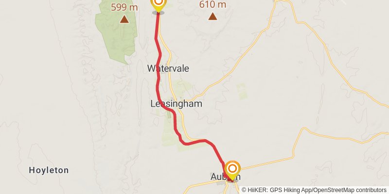 Mawson Trail stage 10 Map