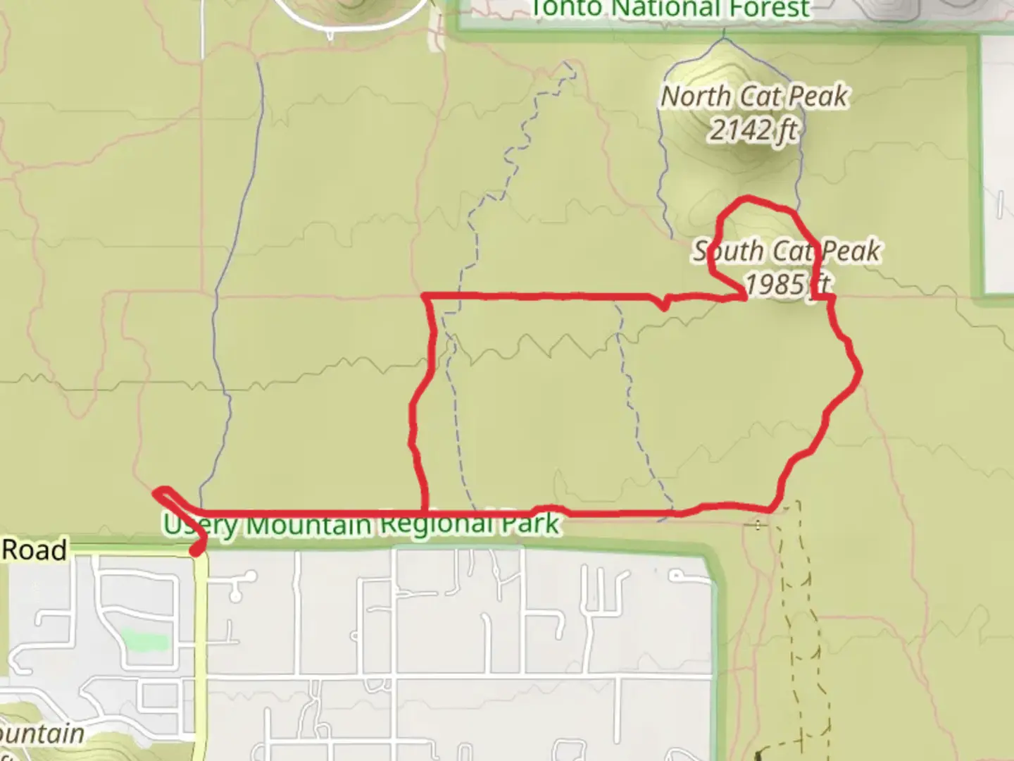 An image depicting the trail Channel, Spillway and Blevins Loop Trail and its surrounding area.