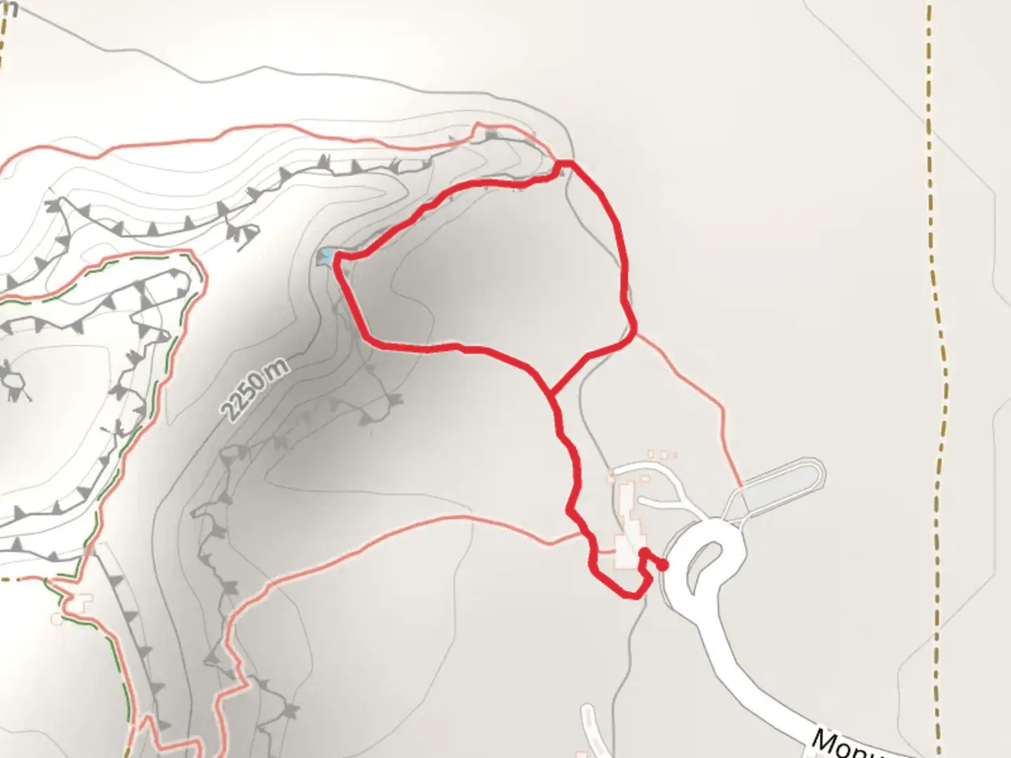 An image depicting the trail The Pool Circle and its surrounding area.