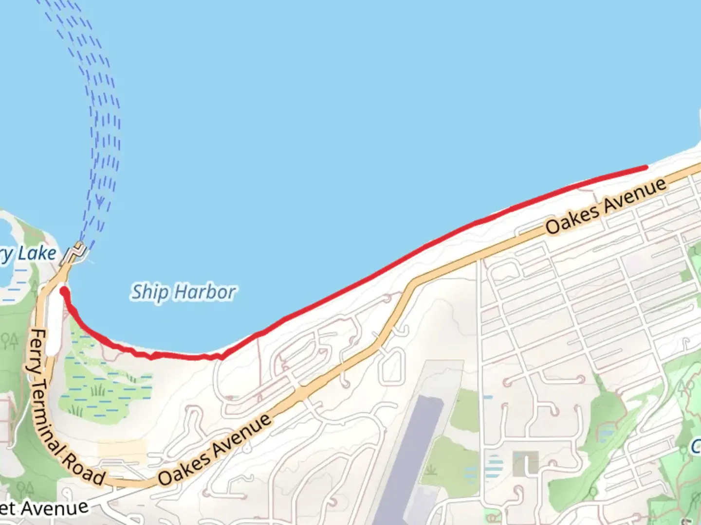 An image depicting the trail Guemes Channel Trail and its surrounding area.
