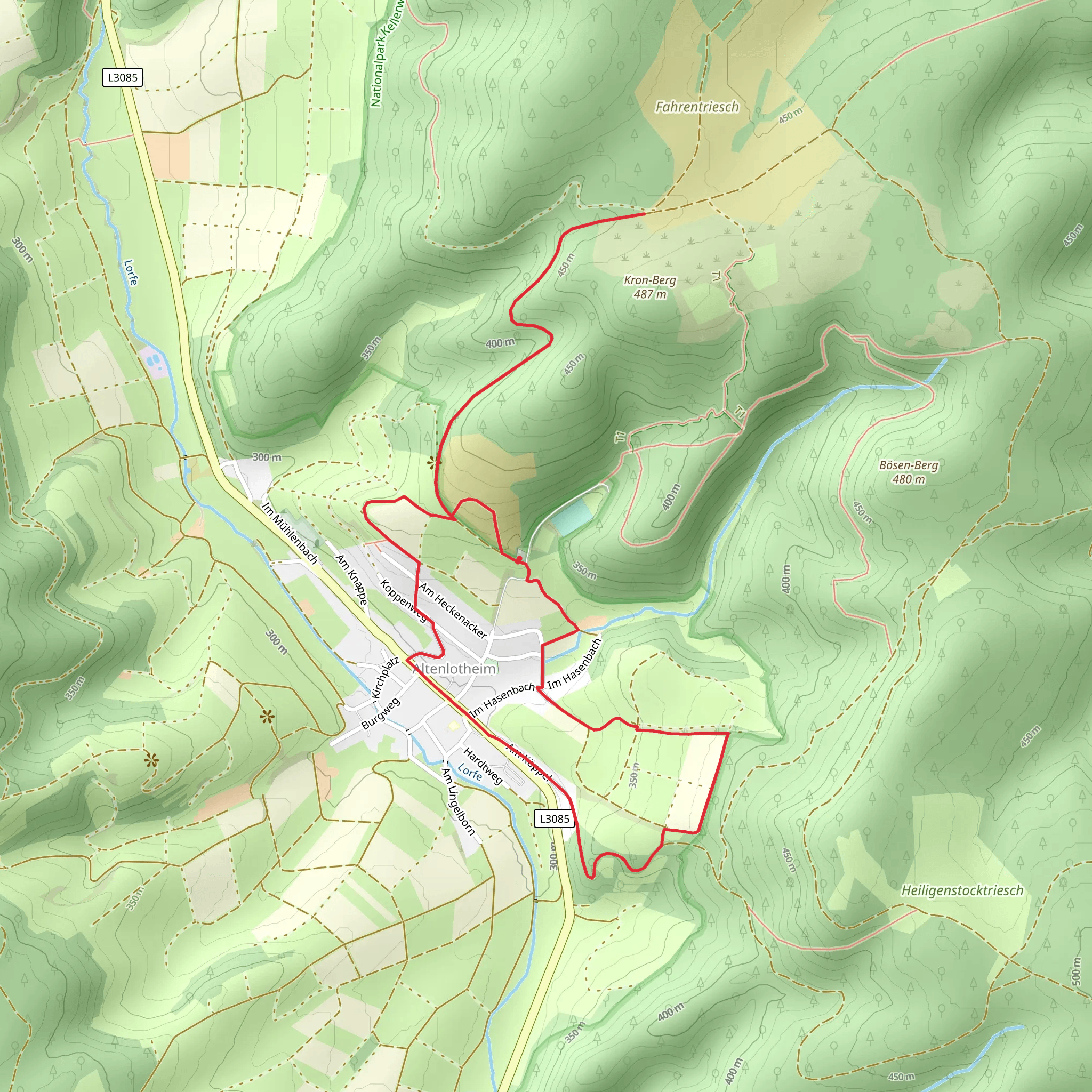 Heide-Erlebnispfad and Robert-Kolb Weg mobile static map
