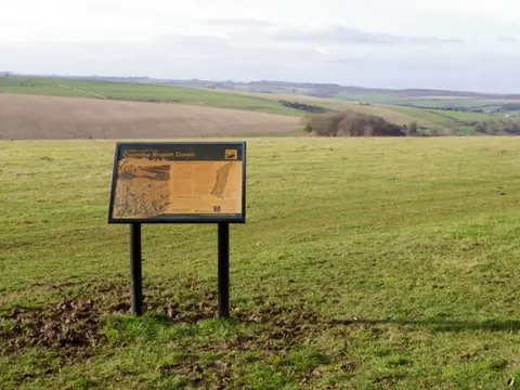 An image depicting the trail Coombe Bissett Down Nature Reserve Walk and its surrounding area.