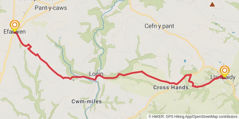 Landsker Borderlands Trail stage 4 Map