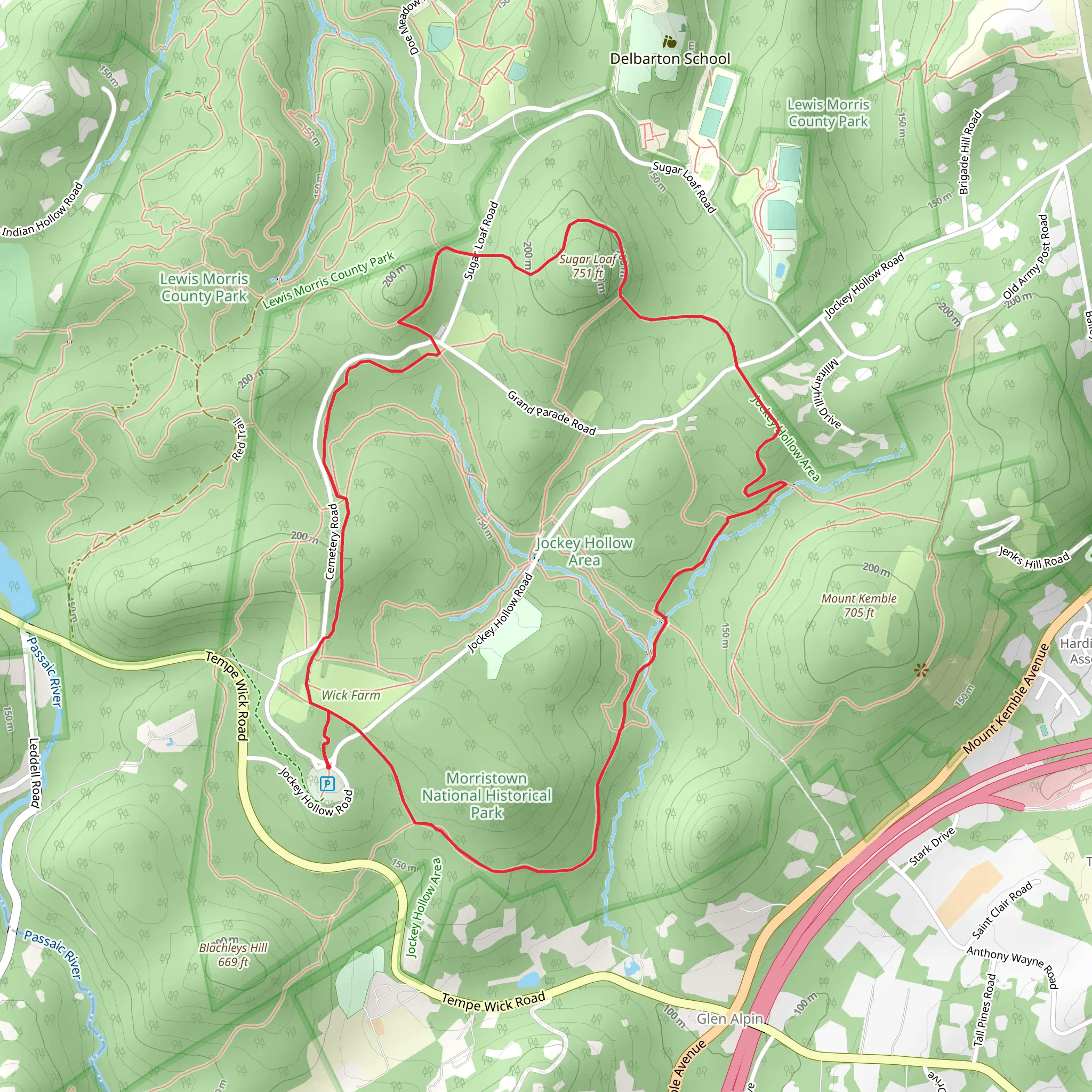 Grand and Yellow Loop Trail mobile static map