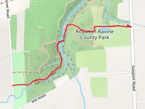 Red trail from Gasport Road