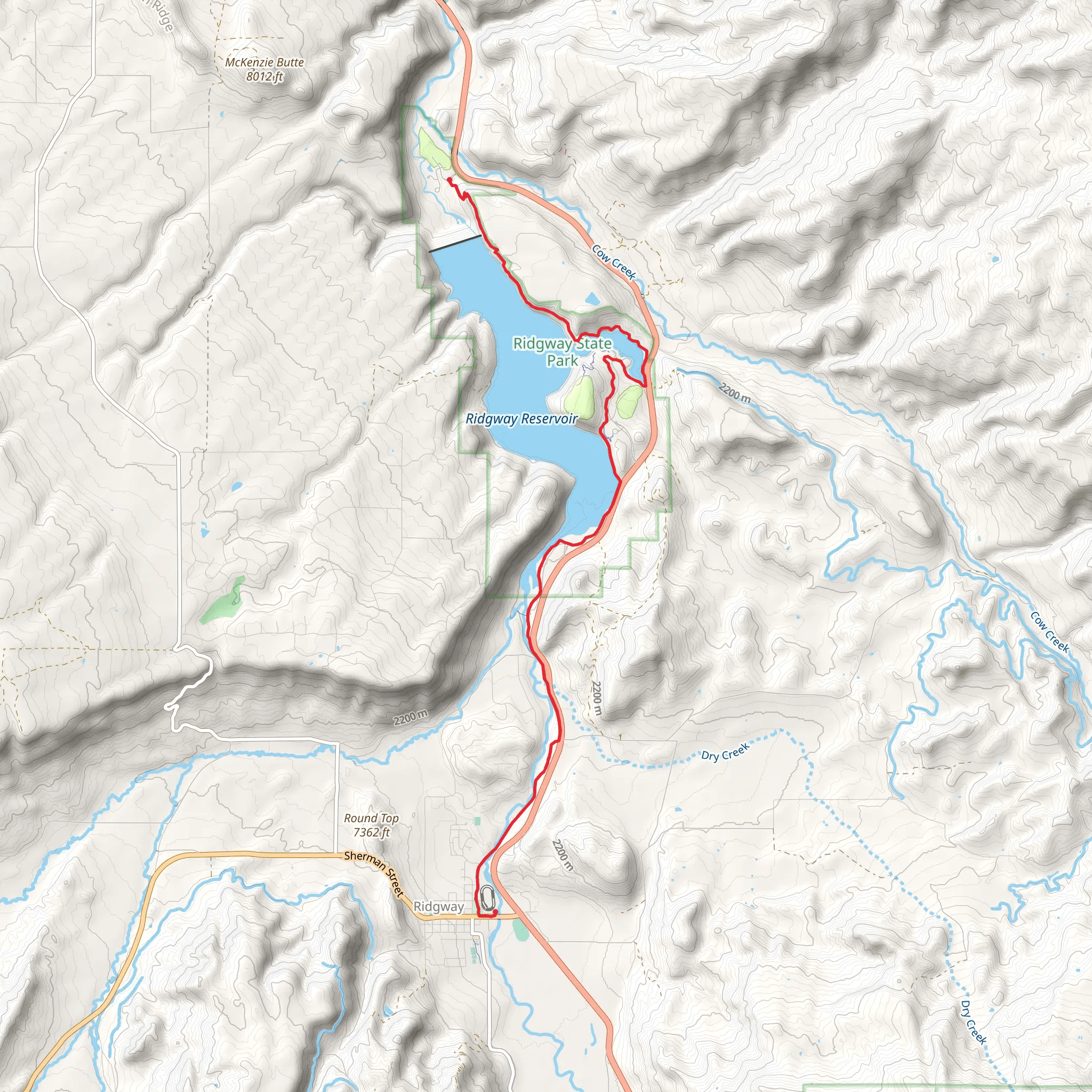 Umcompahgre River Walk and Enchanted Mesa Trail mobile static map