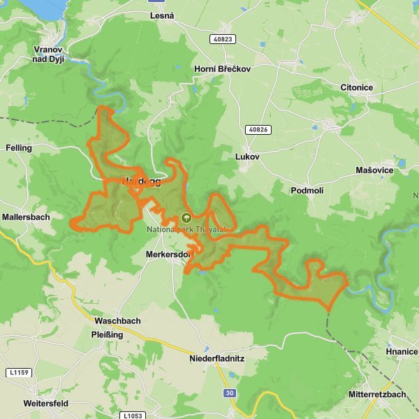 Thayatal National Park mobile static map