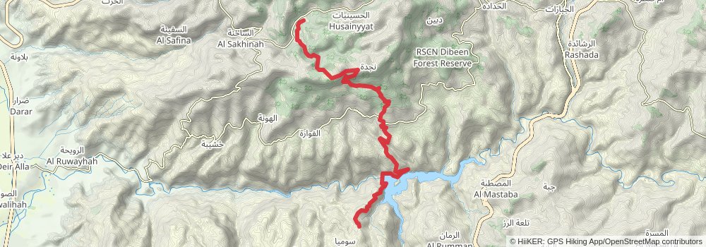 Jordan Trail stage 7 Map