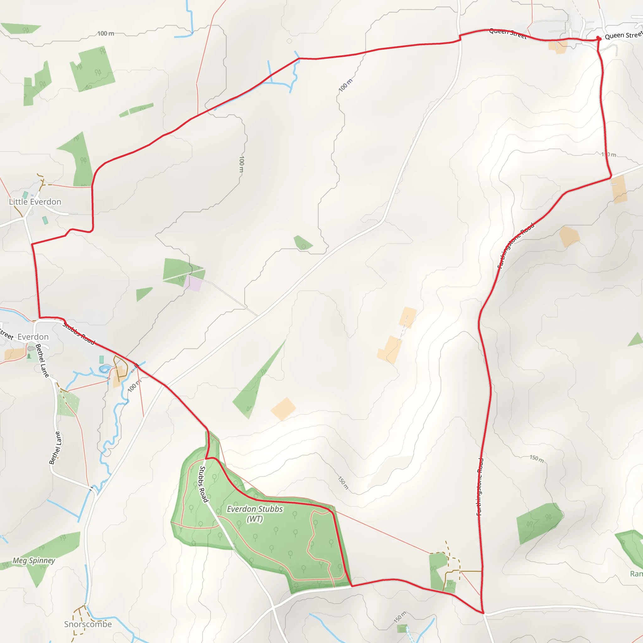 Everdon Stubbs and Little Everdon Loop mobile static map