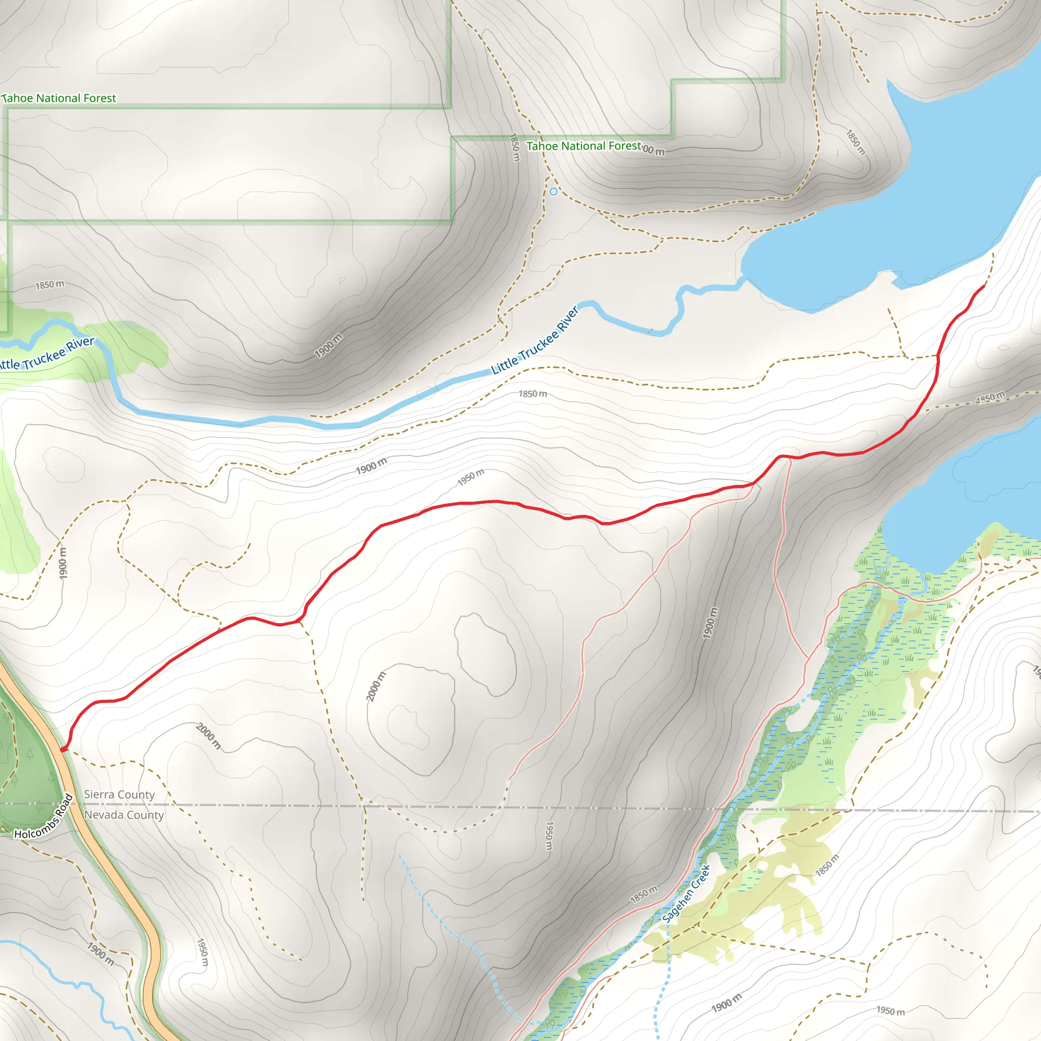 Walk to Stampede Reservoir mobile static map
