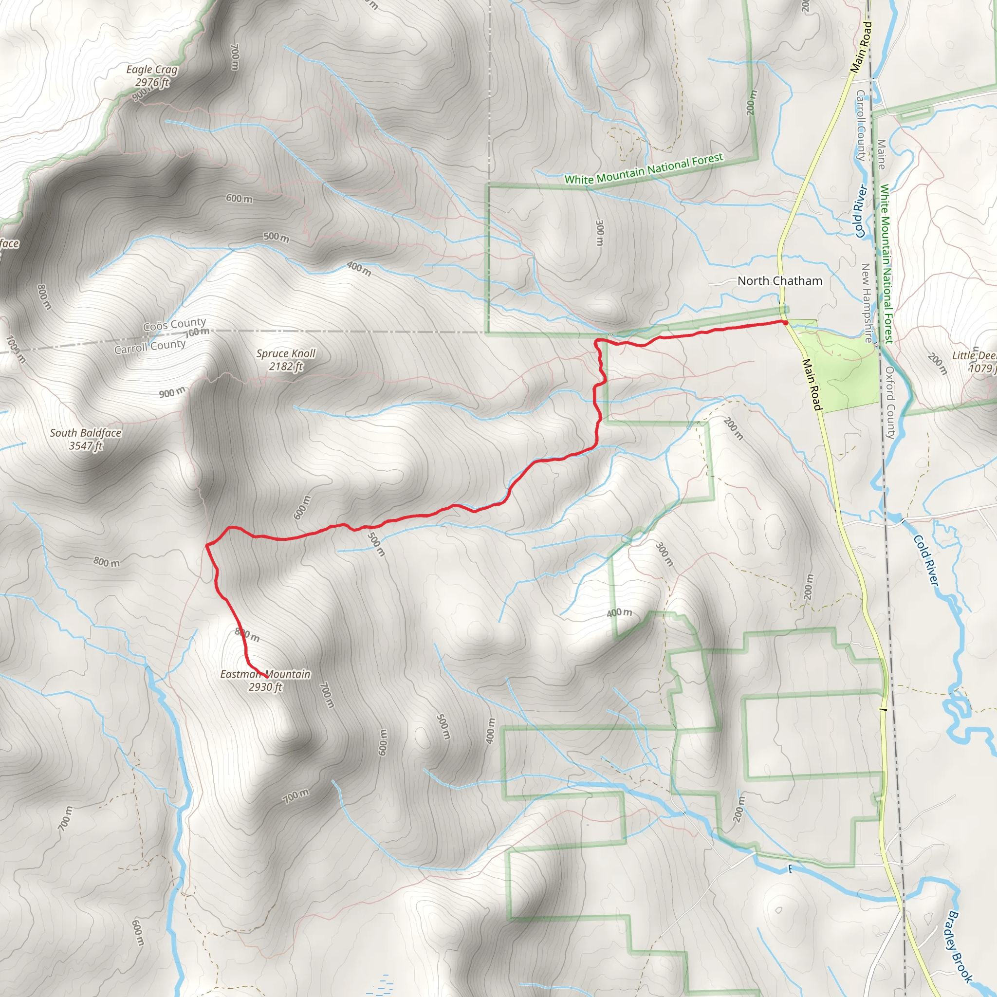 Eastern Mountain via Emerald Pool Trail mobile static map